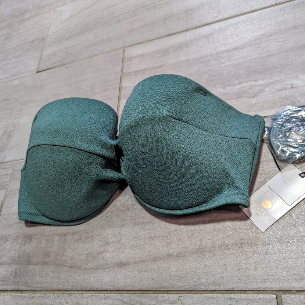 Shade and Shore green bikini top women's removable straps